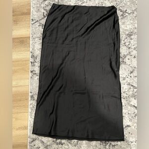 Express Black Satin Maxi Skirt Size XL